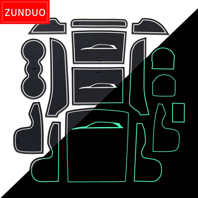 ZUNDUO Противоскользящий коврик с отделением для ворот и чашки KIA Sorento 2010 2019