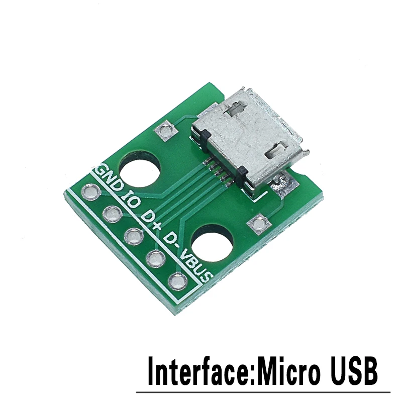 5 шт. USB Мужской разъем/MINI MICRO USB для DIP адаптер Женский Разъем 2,54 Разъем b type-C USB2.0 3,0 женский PCB конвертер