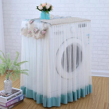 

Fabric Lace Lace Washing Machine Cover Durable And Soft Household Washing Machine Dust And Moisture Protection Cover