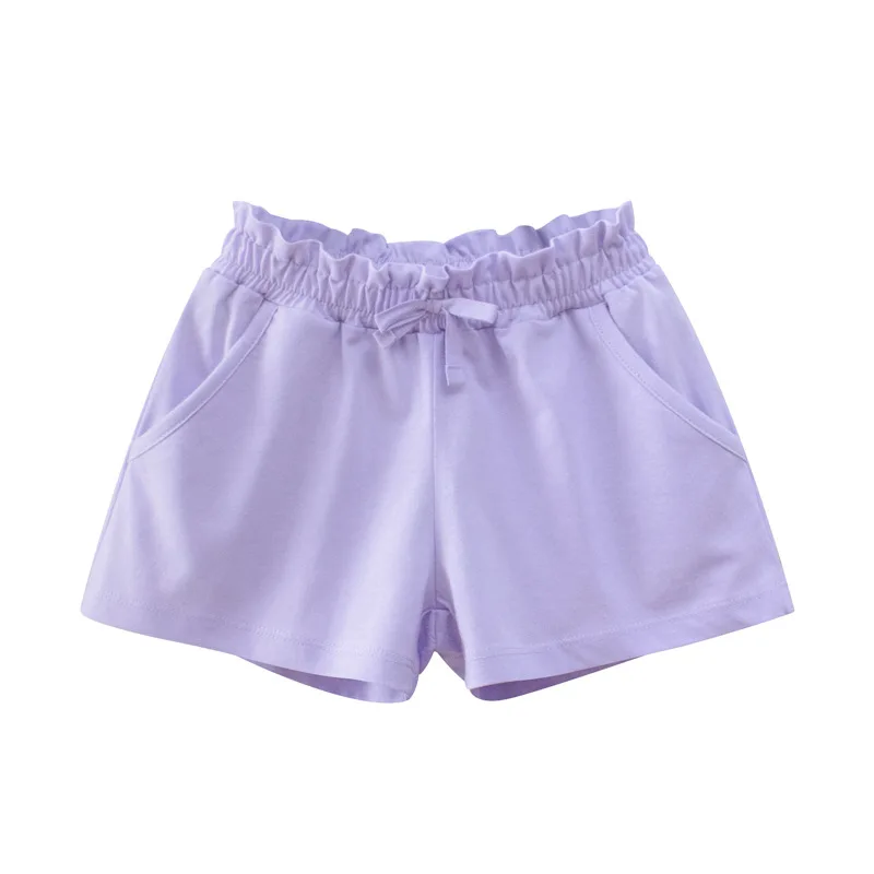 Kids Shorts Cotton Solid For Girls 1 To 9 Years