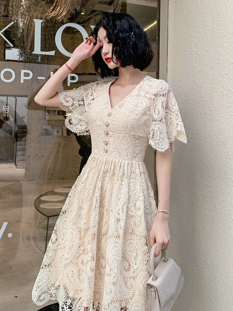 short champagne prom dresses