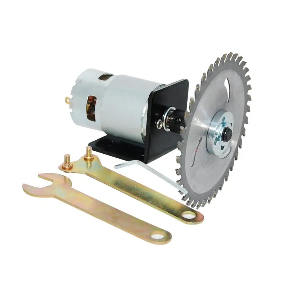 775 Motor DC 12V 24V Table Saw Kit Circular Saw High PowerTorque with Saw Blade Clip and Circular Saw Blade