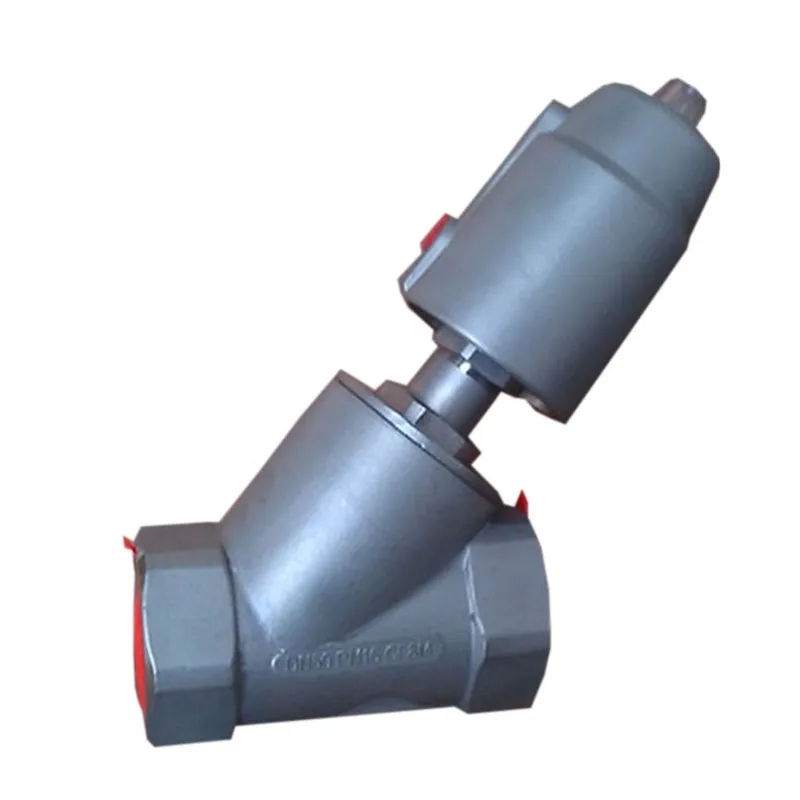 

Stainless Steel Double Acting Dn40 Threaded High Temperature and Corrosion Resistant Pneumatic Angle Valve
