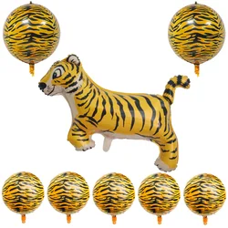 8pcs Tiger Balloon Set for Chinese New Year Spring Festival Jungle Safari Baby Shower Party Decoration Supplies