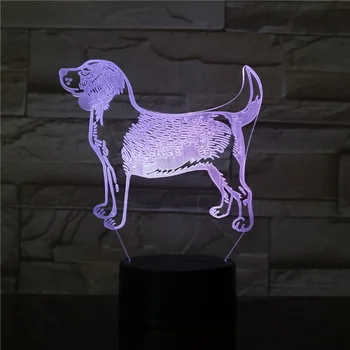 

3D Lamp pretty dog puppy best christmas present for infant touch sensor atmosphere color changing usb led night light lamp