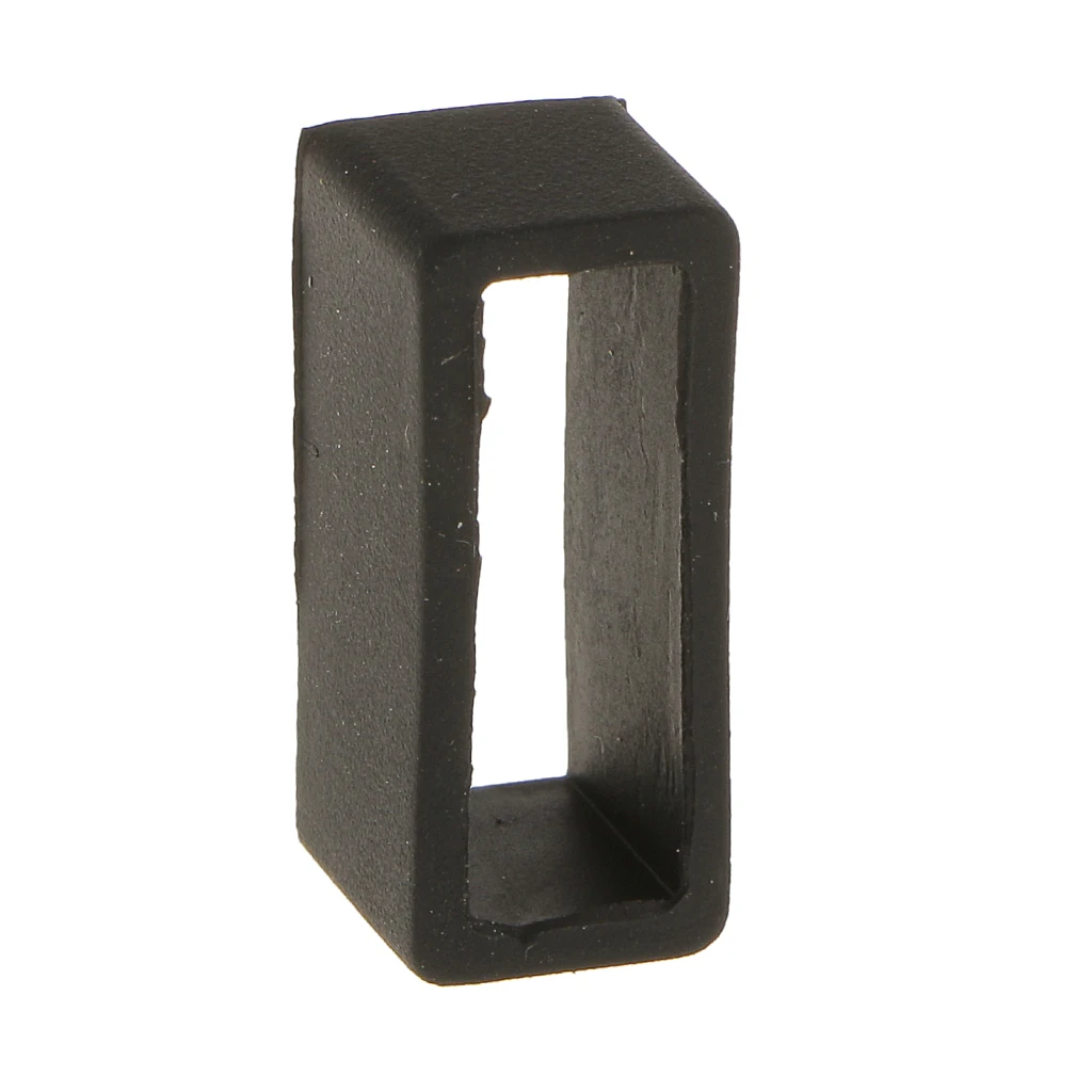 10pcs Watch Strap Hoop Loop Black PVC Silicone Rubber Buckle Retainer Holder 20mm