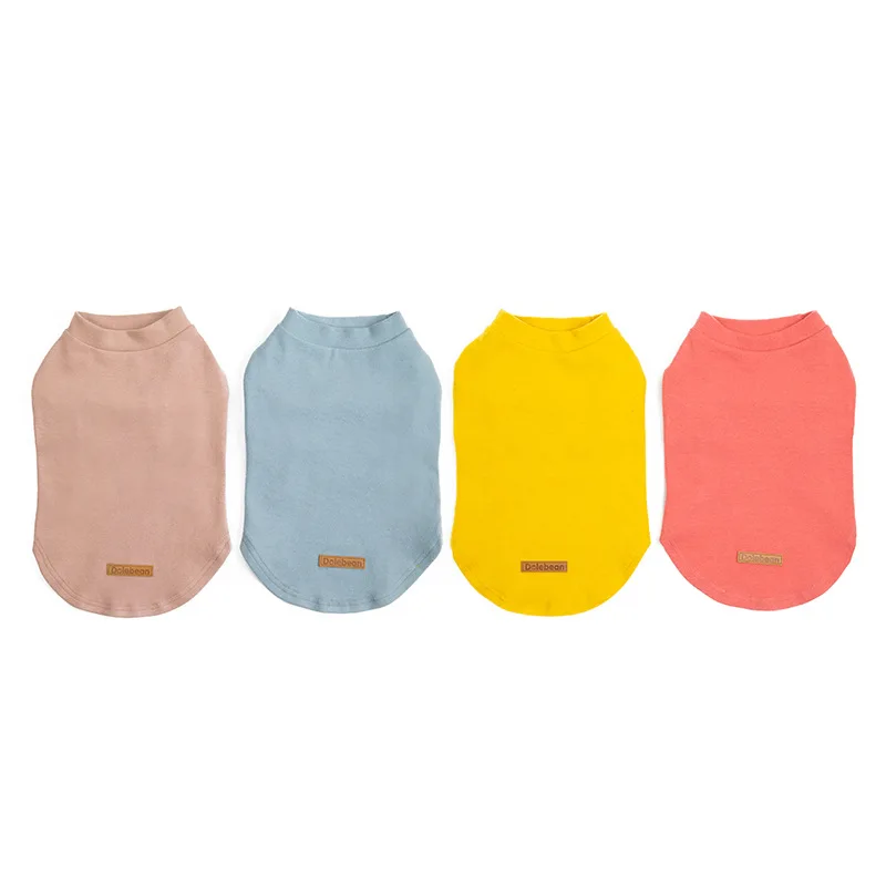 Autumn and Winter Newest Pet Clothes Multi Colors Cotton Bottoming Shirt Dog Home Service Pajamas T-shirt | Дом и сад