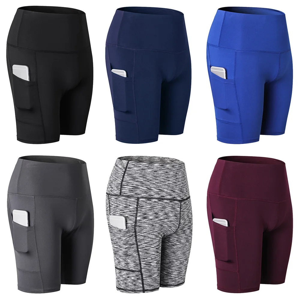 

Женские шорты с завышенной талией, быстросохнущие облегающие шорты для тренировок и бега SPSYL0122