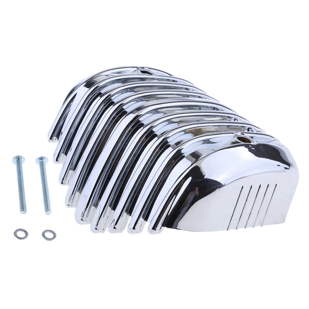 Deep Fins Chrome Voltage Regulator Cover (2 Bolts Included) for Harley Softail 2001-2017