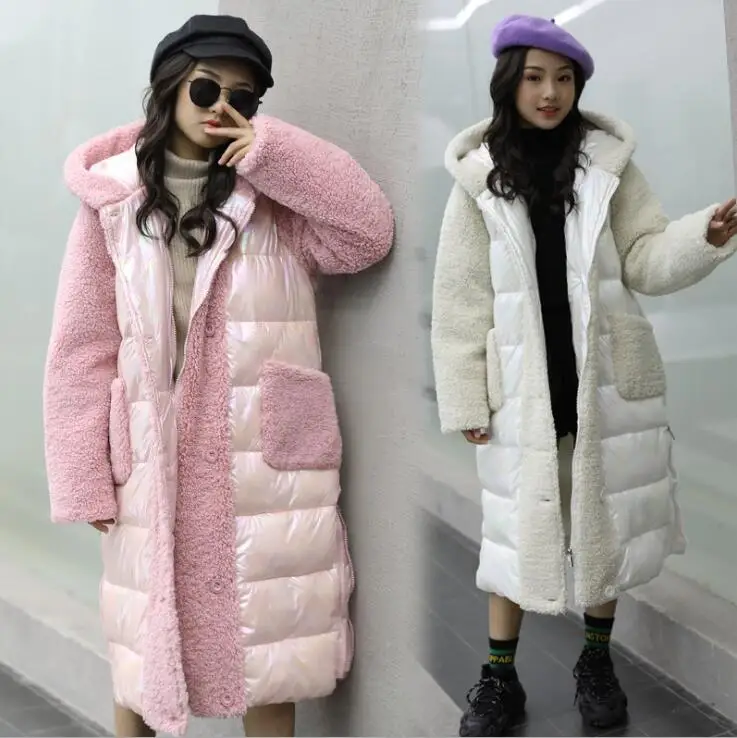 11.6th Size 120-170cm winter Thickened girl long coat Children's warm coat Fashionable simple girl's clothes Good Quality