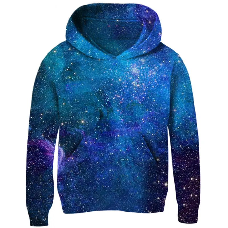  Space Galaxy Hoodies Girls Boys Outerwear 3d Brand Clothing Sweatshirt Hooded Autumn Pullover Tops 