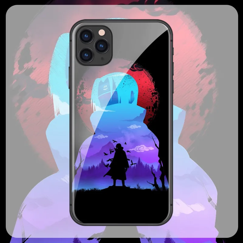 Аниме Наруто Полночь Итачи для iPhone SE 6 6s 7 8 plus X XR XS 11 12 mini Pro Max закаленное стекло