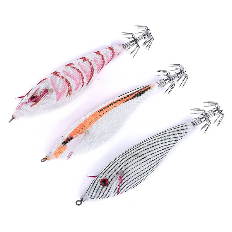 1PC 10cm/9g 3D Squid Calamari Jig Sinking Duel Lure Saltwater Freshwater EGI Fishhook Bait Artificial Bionic Crankbait | Спорт и