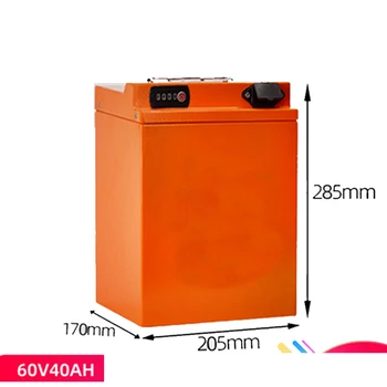 

60V 40Ah Lithium ion 60v Lithium polymer battery BMS 16S for 1500w 2000w motor inverter scooter bike solor + 5A charger