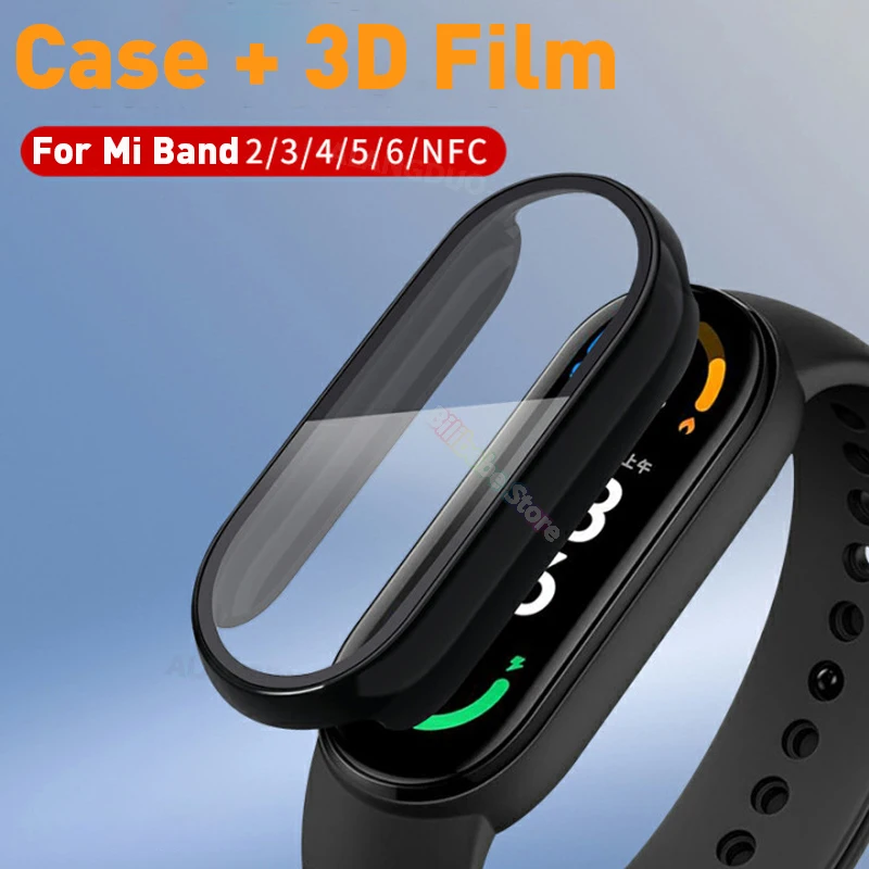 Чехол с ремешком 3D пленка для Xiaomi mi Band 6/5/4/3/2 NFC защита экрана ремешок Mi band 6 Miband