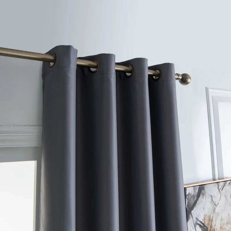 Твердые перфорированные затемненные шторы с 2 шт. веревка для галстука для гостиной спальни современные окна полиэстер толстые Cortinas Para Sala
