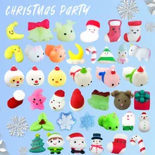 Petit bonhomme de neige de noël, chaussons Tpr doux, petits animaux mignons, poupée d'animal de compagnie, jouets Anti Stress Squishy