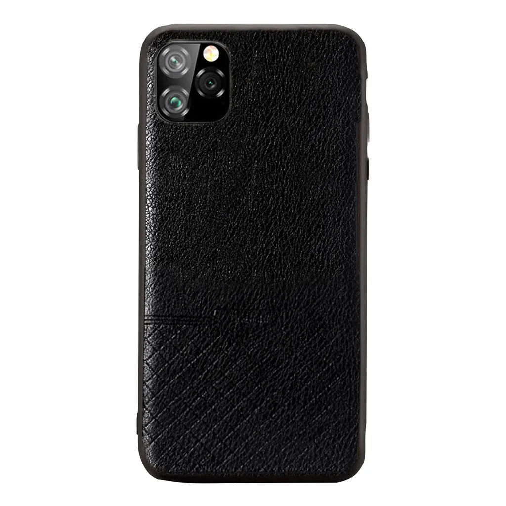 Slim Leather Vintage Shock-proof Case Cover for iPhone 11 Pro Max 6.5 Inch Luxury Hard Matte Cover Business Style Phone Cases