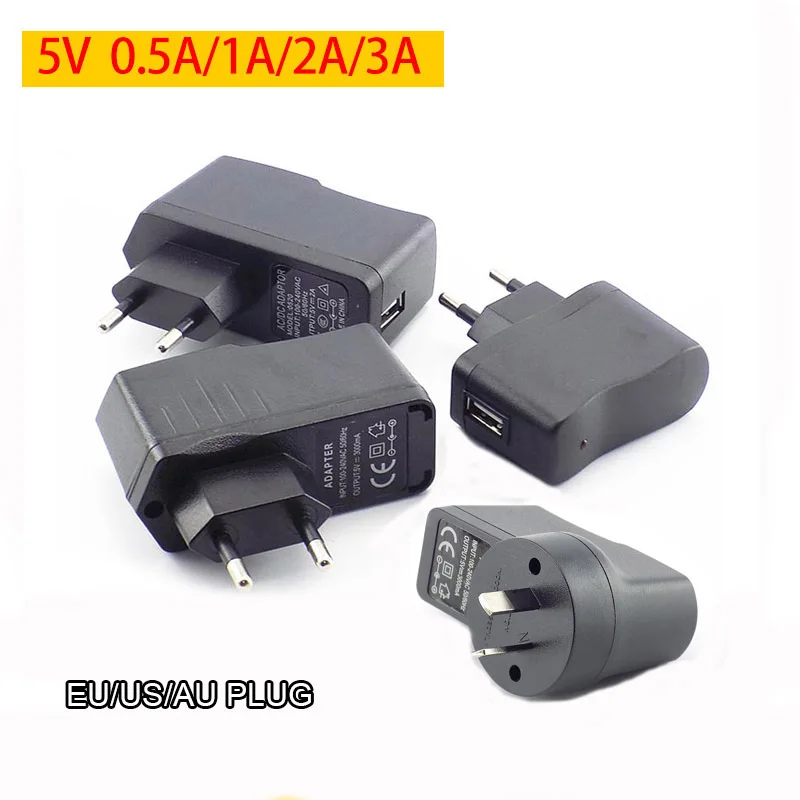 USB зарядное устройство для power Bank Phone 5V 0.5A 1A 2A 3A usb зарядка AC к DC адаптер питания настенное зарядное устройство для путешествий EU/US/AU Plug USB зарядное устройство для power Bank Phone 5V 0.5A 1A 2A 3A usb зарядка AC к DC адаптер питания настенное зарядное устройство для путешествий EU/US/AU Plug