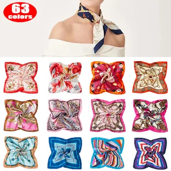 

Luxury High Quality Square Printing Silk Scarf Women Hair Scarves female Fashion Girl Handkerchief 50x50cm