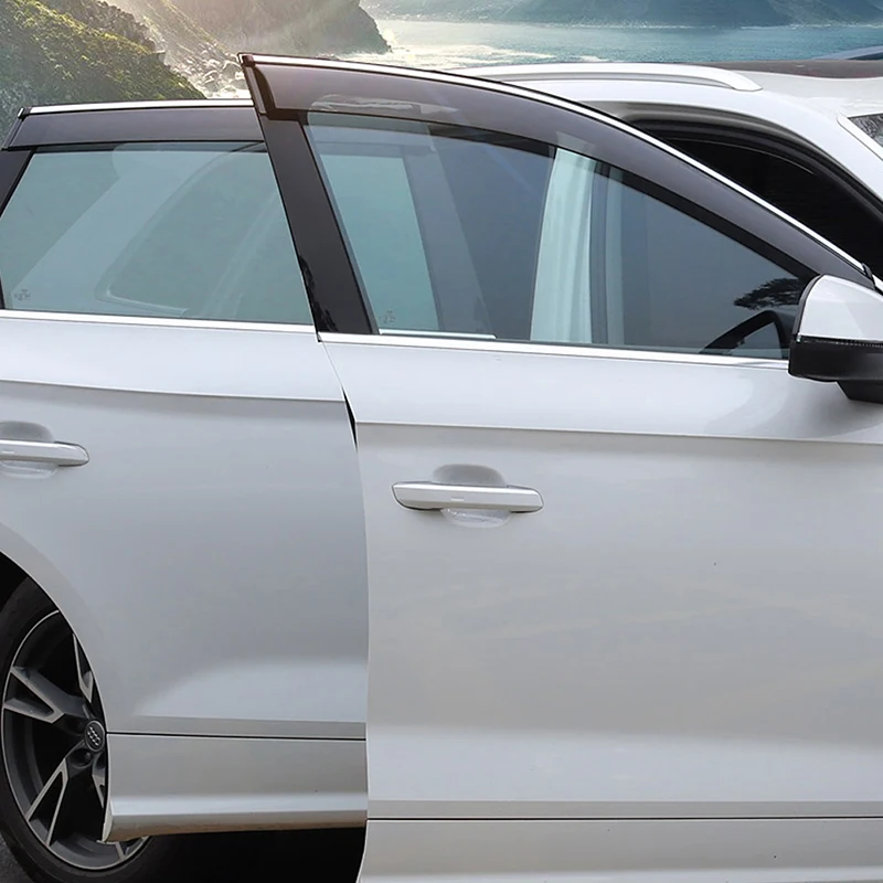 Для Audi Q5 B8 B9 2012- автомобильный Стайлинг окна Защита от солнца и дождя Защитная крышка Накладка рамка наклейка внешние аксессуары