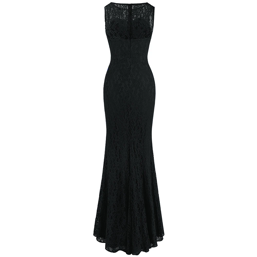 Angel-Fashion женское кружевное вечернее платье, прозрачное Плиссированное вечернее платье с бисером, Королевский синий цвет 418