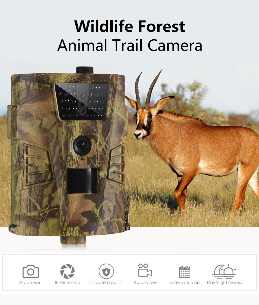 Беспроводная основная охотничья камера для диких животных HT001B 12MP 1080P ночного видения наблюдение за дикой природой фото камеры для ловушек
