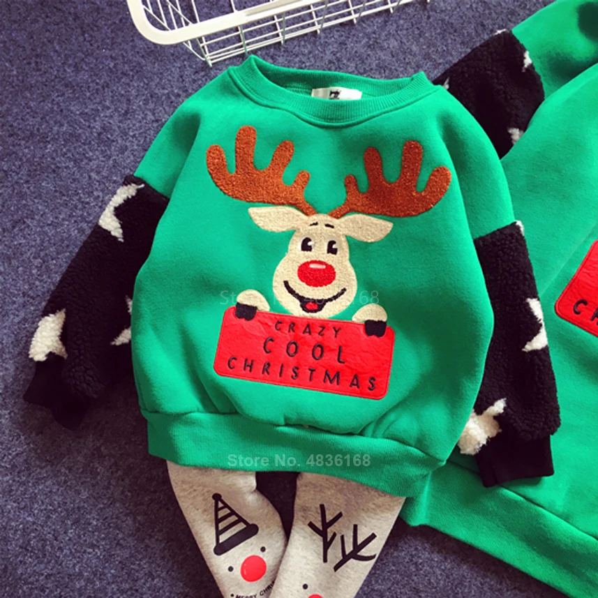Одинаковые Семейные Рождественские толстовки с капюшоном для мамы и дочки; теплый зимний свитер с вышивкой в виде Санта-Клауса и лося; рождественские новогодние свитера