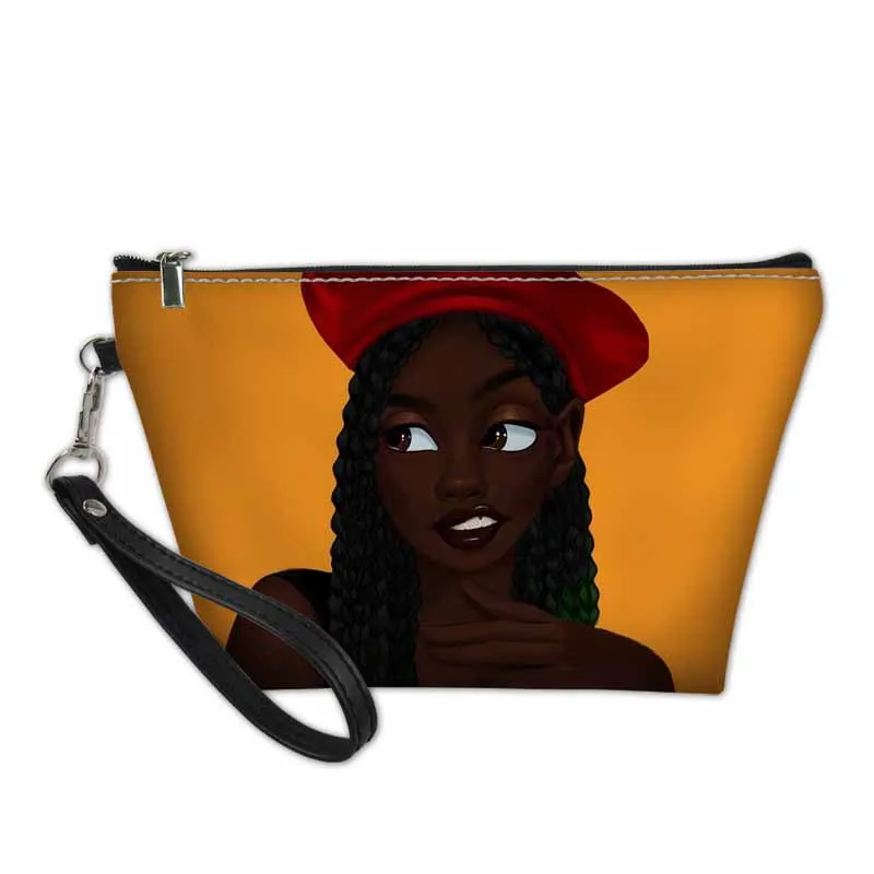 FORUDESIGNS Black Women Art African Girls Printing Function Wash Kit Bag Ladies Toiletries Pouch Females Cosmetic Cases Bolsa - Цвет: YQ4591Z8