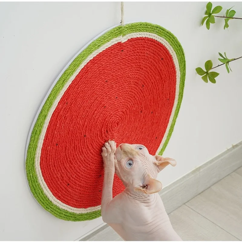 Kitten Toys Cat Supplies Watermelon Scratching Board Toy Sisal Mat Claw Когтеточка Для Кошек | Дом и сад