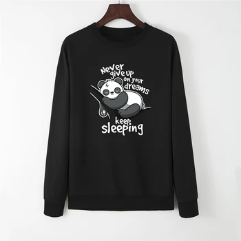 

ieWomen Hoodies Sweatshirts Tops Female Casual Pullovers Cute Panda Print Sweatshirt Spring Autumn Hoodie Pullover Streetwear