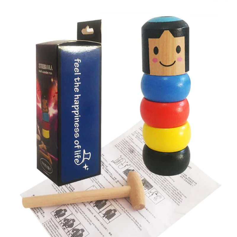 Immortal Daruma Волшебные трюки Небьющийся деревянный человек магии крупным планом уличные иллюзии трюк Опора забавная Японская Традиционная игрушка