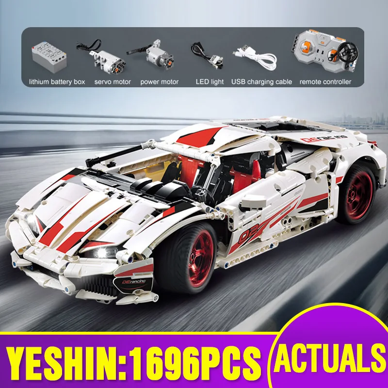 Najtaniej Technic samochody zabawkowe Legoing White LP 610 Super zestaw samochodowy montaż pojazd silnikowy Model Kid zabawki świąteczne prezenty klocki klocki