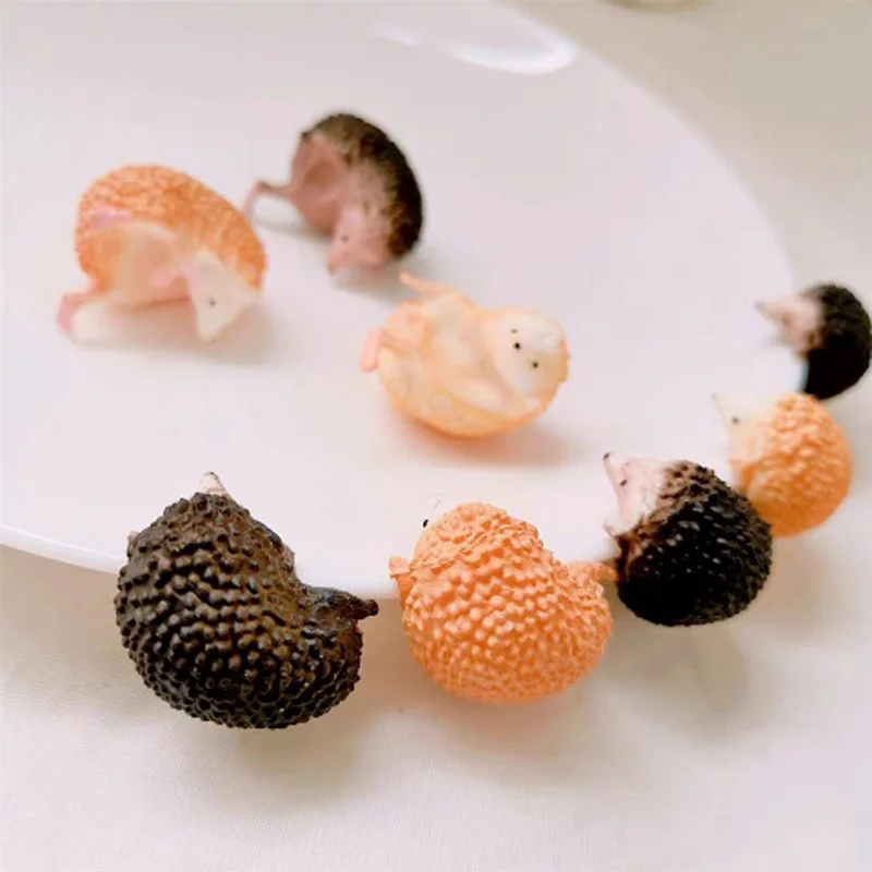 5 pcs cute hedgehog/cup edge decor/miniatures/lovely/fairy garden gnome/terrarium decor/cute figurine/doll house decor/figurine | Дом и сад