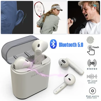 

Bluetooth 5.0 Wireless Earphone Stereo Noise Reduction In-ear Earbuds with Charging Compartment