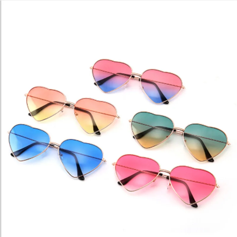 

Heart Shaped Sunglasses Women Pink Frame Metal Reflective Mirror Lens Fashion Luxury Sun Glasses Brand Designer Driver Goggles