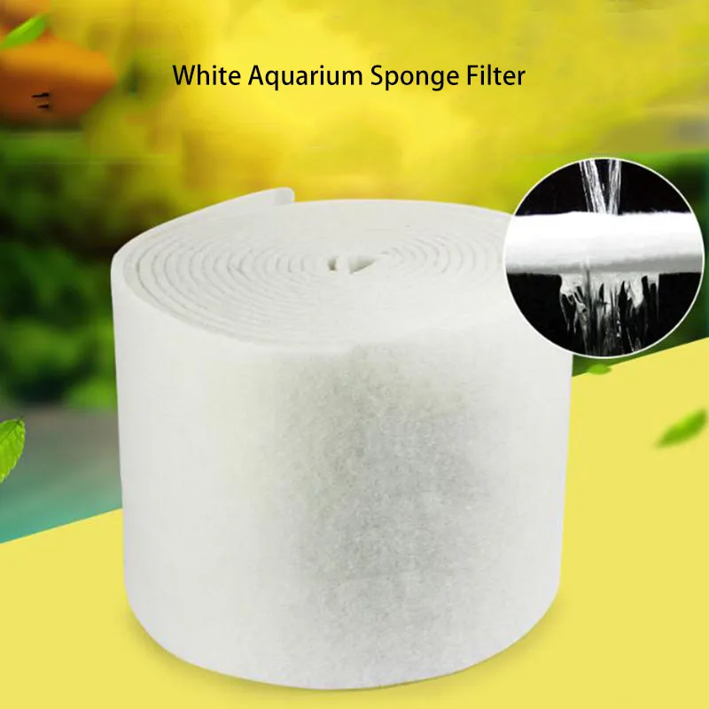 2Pcs 100x12x2cm Thicken Reused Aquarium Fish Tank White Biochemical Sponge Filter Cotton Water Filter Tank Accessories 4