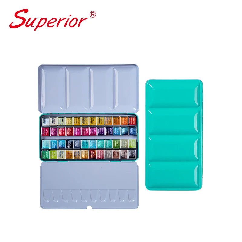 Superior Fine Artist Transparent Solid Watercolor Paint Set Professional Water Color for Painting Drawing Aquarell Art Supplies