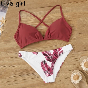

Liva girl Sexy Print Swimsuit Push Up Padded Bathing Brazilian Swimsuit Women Beachwear Swimwear Maillot De Bain Femme Bikinis