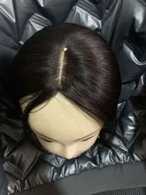 14Middle parte cabello humano Topper peluca para mujeres transpirable Base de seda con la trama de la máquina del Clips en el cabello tupé de mujer Remy pelo