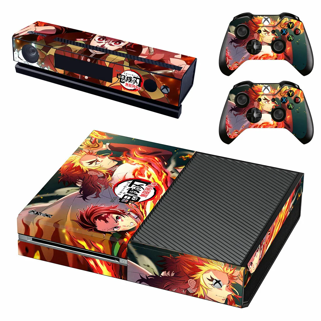 Demon Slayer Skin Sticker Decal Cover For Xbox One Console and 2 Controllers For Xbox One Skin Sticker Vinyl 