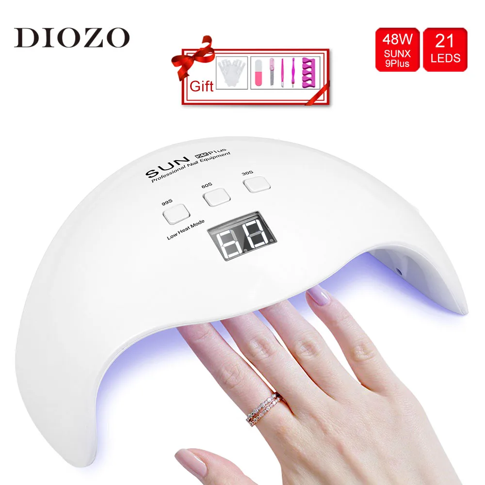 48W SUN X9plus DIOZO SunX 9plus 48 Вт/54 Вт лампа для ногтей с 3 настройками таймера УФ светодиодный Сушилка для ногтей светодиодный светильник Сушилка для ногтей двойная лампа для маникюра Инструменты для дизайна - Цвет: 48W SUN X9plus