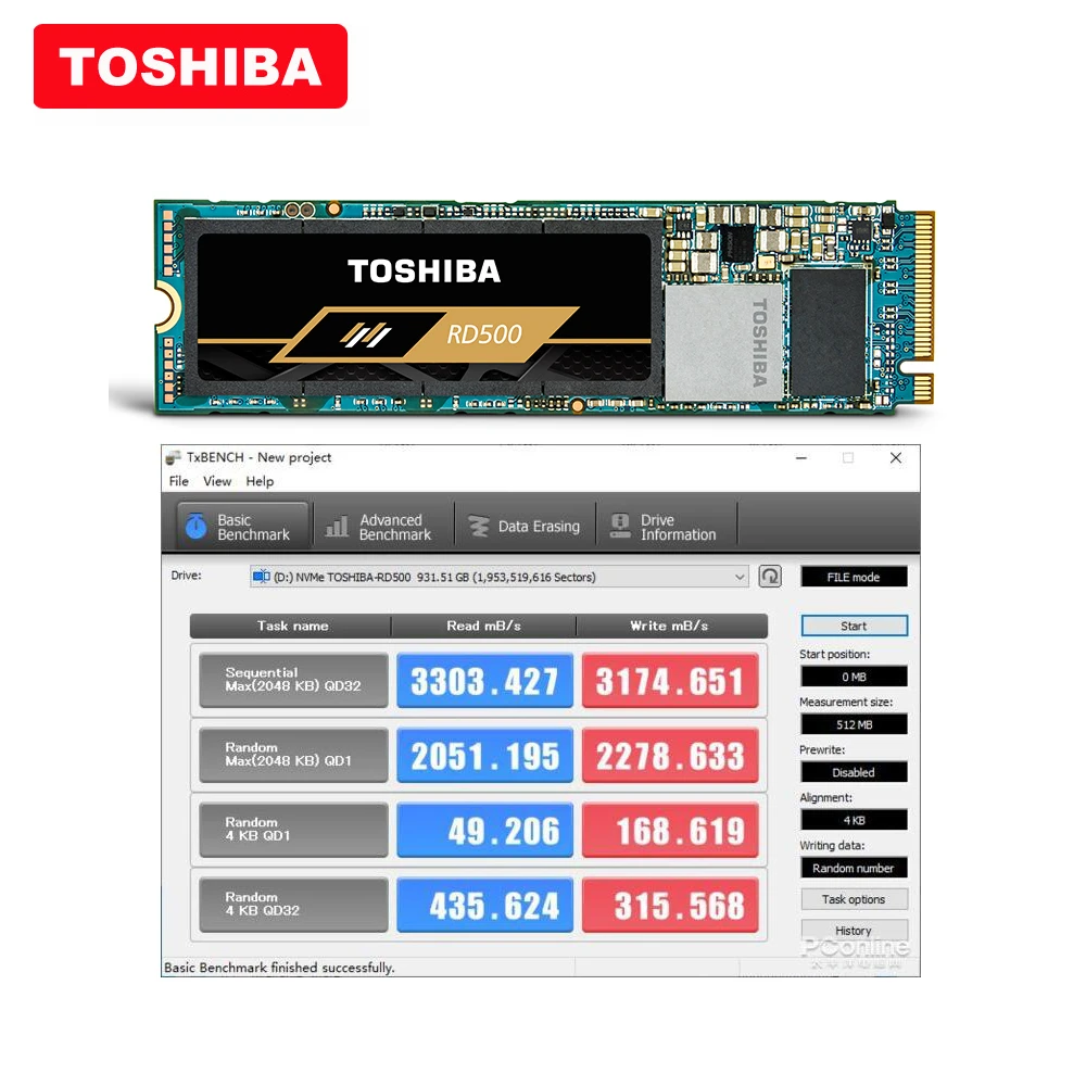 100% оригинальный Toshiba 3D NAND RD500 SSD 500 Гб ТБ M2 2280 NvMe pcie gen3x4 портативный компьютер