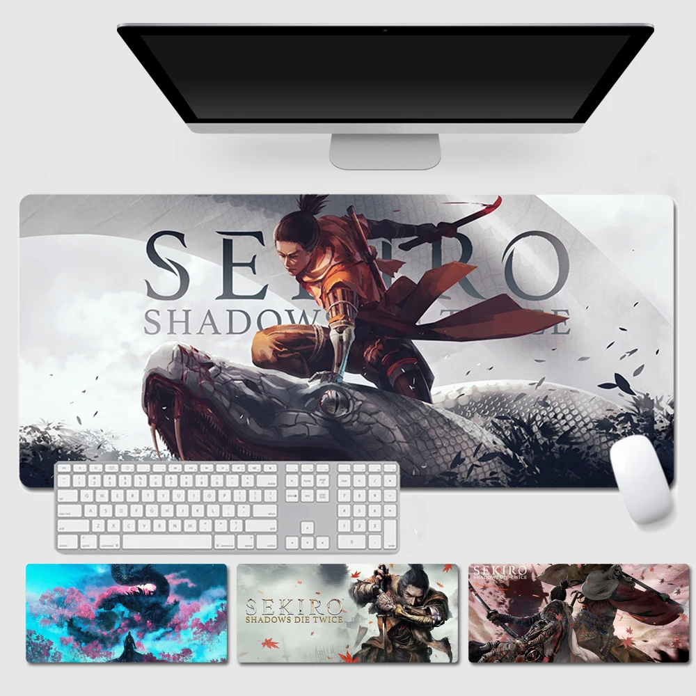 

Game Mouse Pad Sekiro Shadows Die Twice Wolf Gaming Mouse Mat Genichirou Ashina Ergonomic Rubber Mousepad Cosplay Prop
