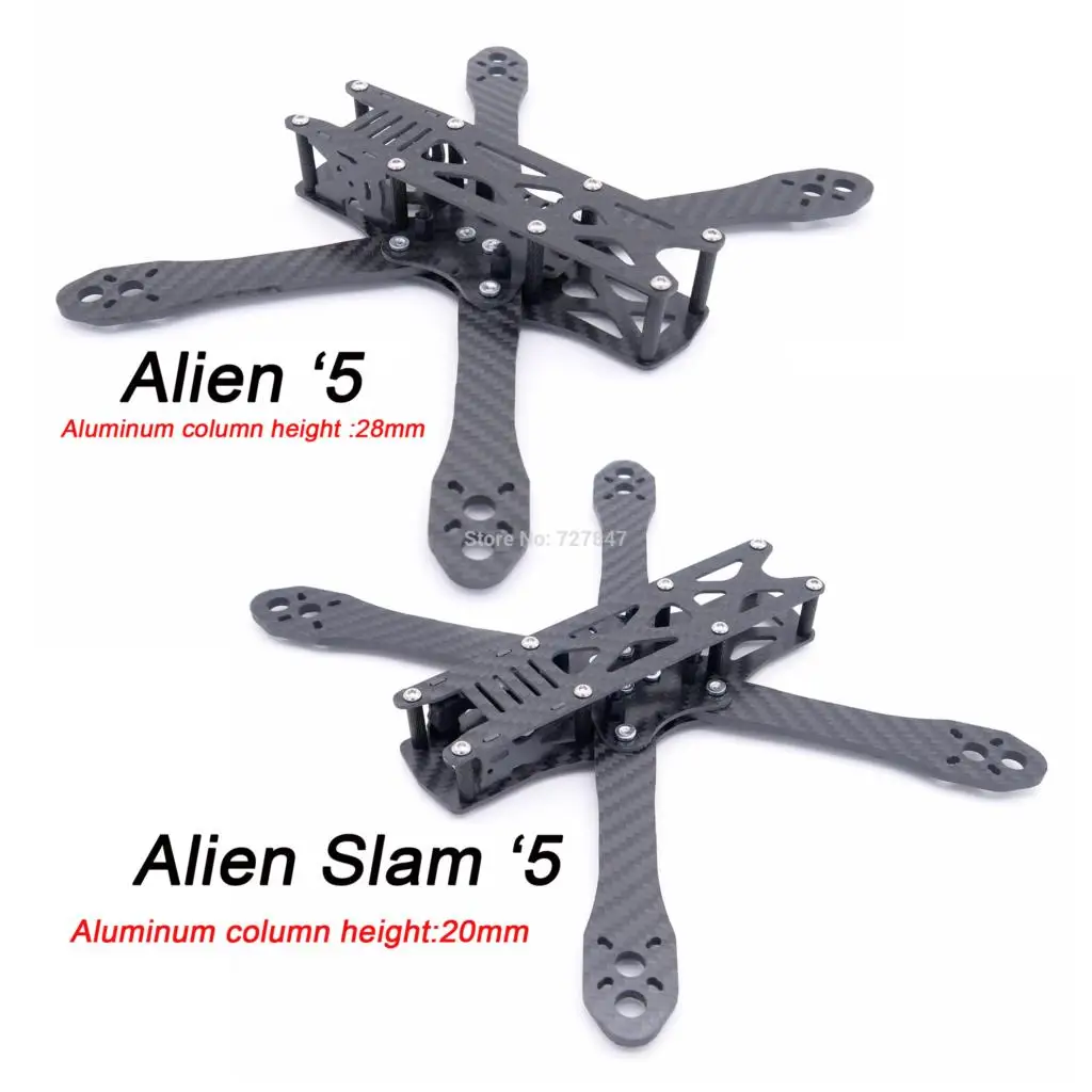 

Alien 5inch 225mm / Alien Slam 5inch 225 225mm DIY Cross Racing Mini Drone carbon fiber with 4mm arm FPV quadcopter frame