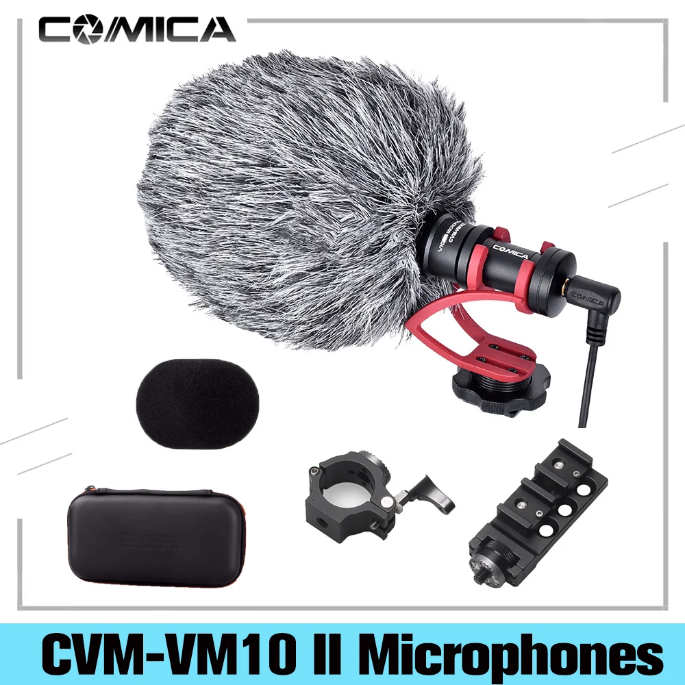 Видеомикрофон Comica CVM VM10 II направленный микрофон для камеры DJI OSMO смартфона GoPro