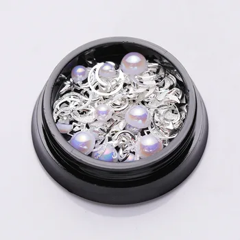

BeautyBigBang 3D Nail Art Jewelry Pearl Jewelry DIY Star Moon Geometric Simple Nail Art Mixed Decorative Rhinestone BBB2