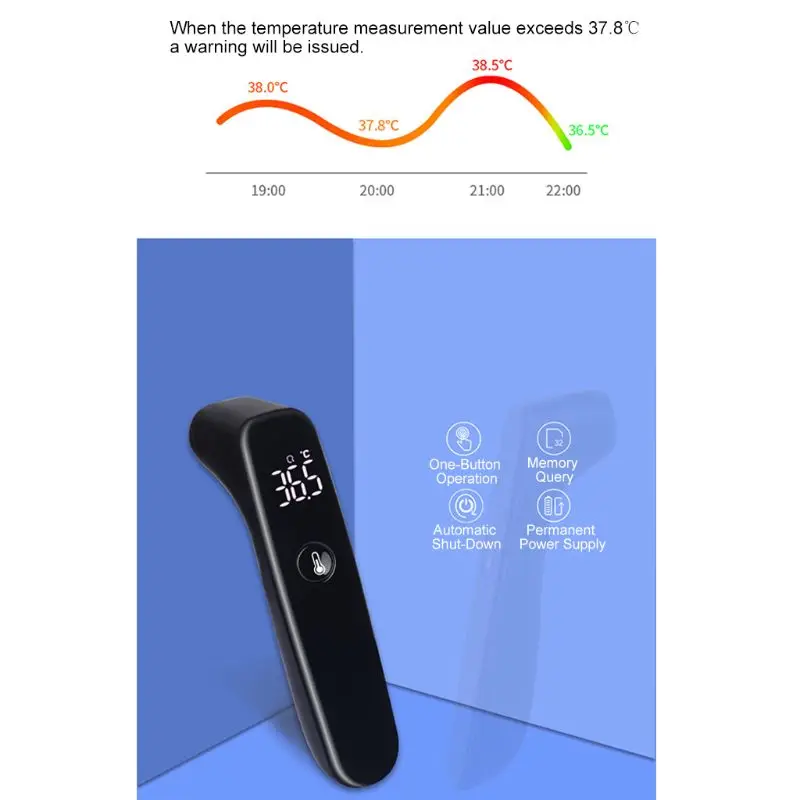 Умный термометр для тела 1 s, светодиодный инфракрасный термометр с полным экраном U1JB
