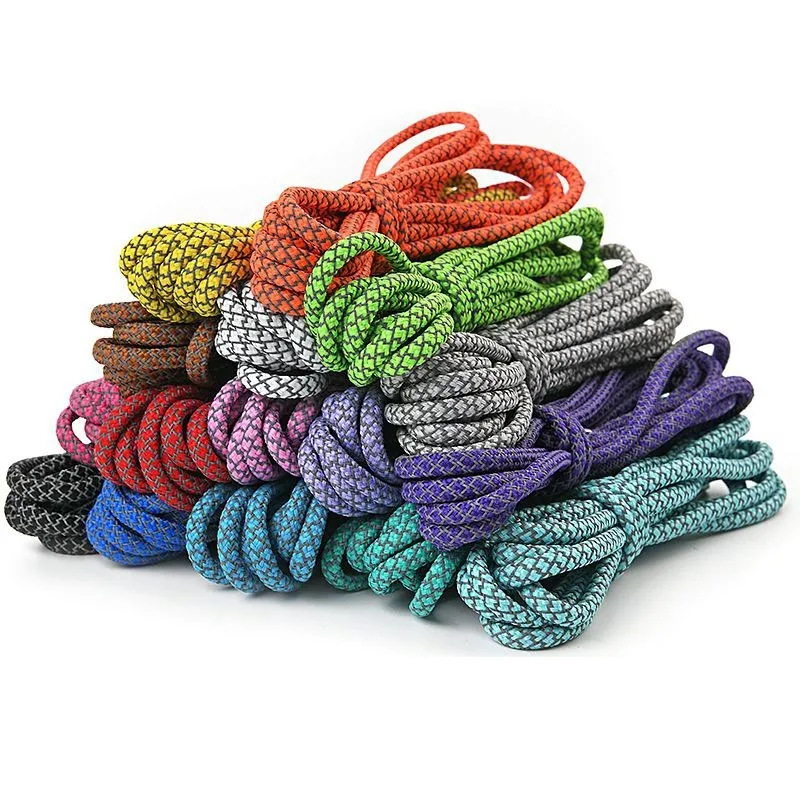 

1 Pair Round Shoelaces Top Quality 0.4 Width Reflective Shoe laces Boot Laces Sneaker Shoelace Length 120cm 140cm 160cm