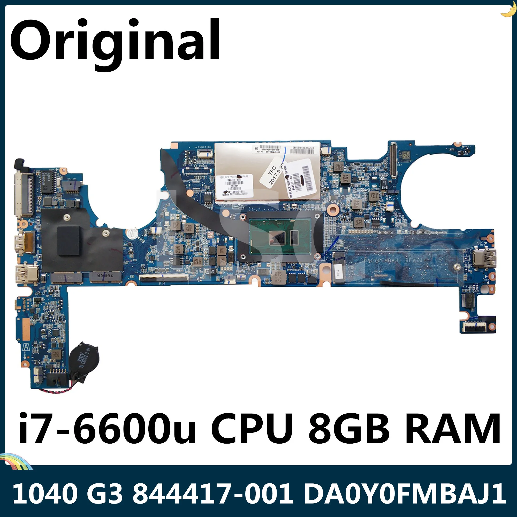 Материнская плата LSC для ноутбука HP 1040 G3 844417-001 844417-501 844417-601 da0y0fmспособом 1 I7-6600u ЦПУ